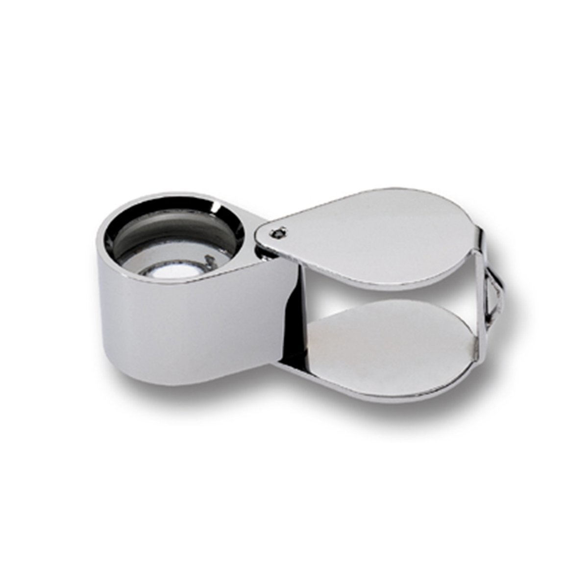 Steenloep - Standaard Zilver - Aplanatisch met twee plano-convexe lenzen - In leren etui - Vergroting: 10 x - Lensdiameter: 18 mm - C4230532