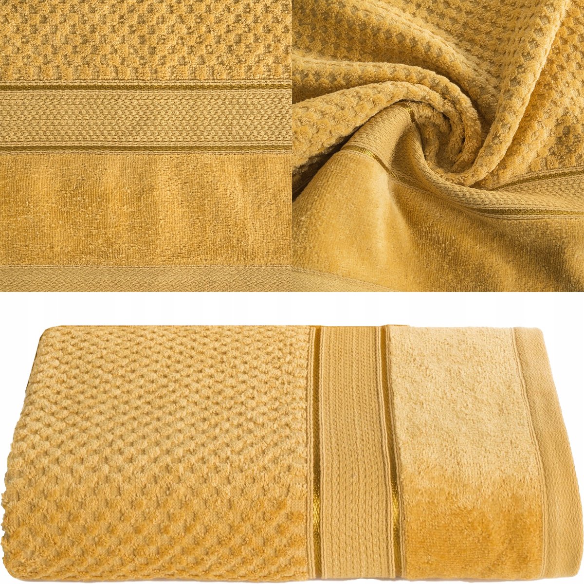 Luxe Badhanddoek 70x140cm - 100% Katoen - Mosterdgeel