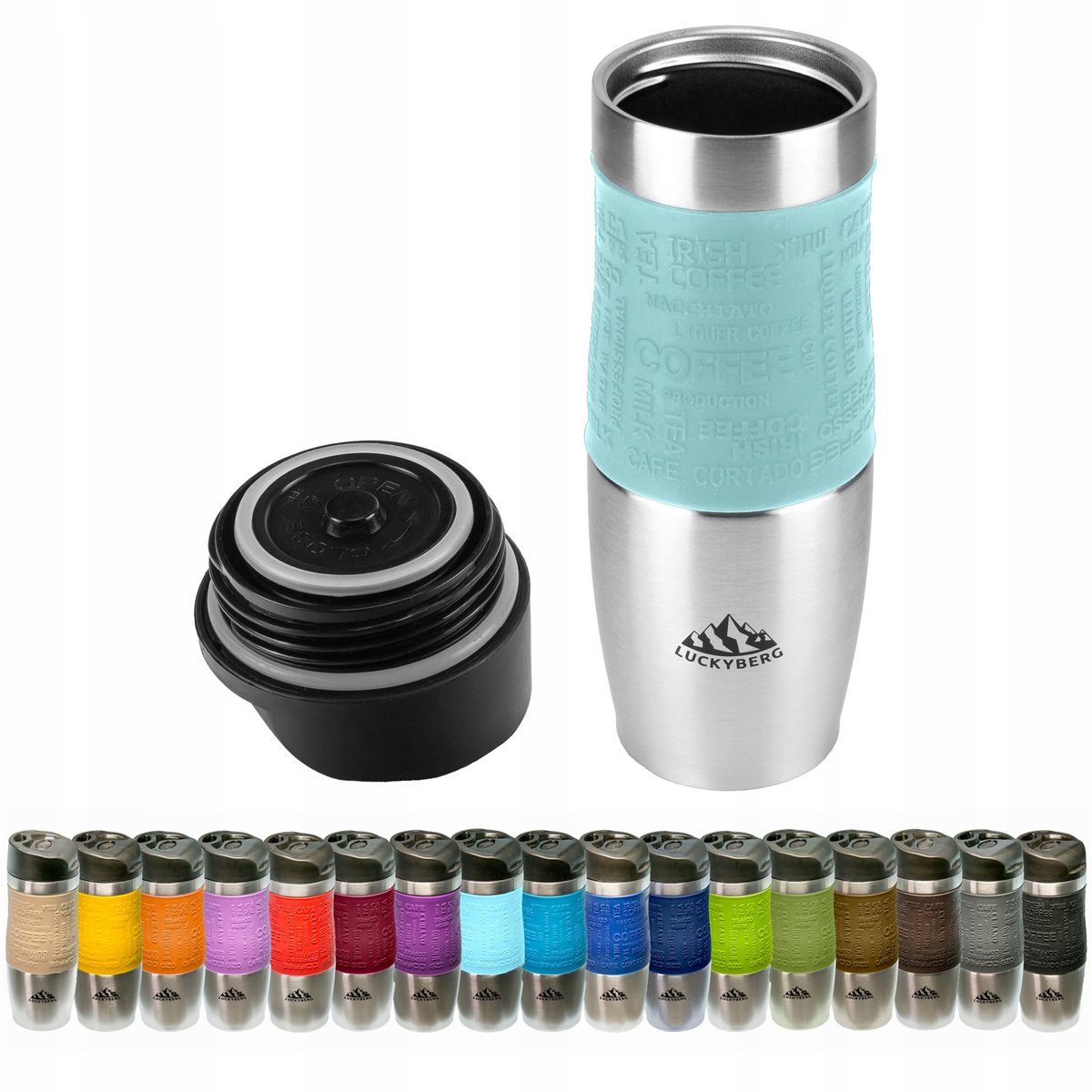 Luckyberg Thermosbeker 480ml - RVS, 6u Warm, 8u Koud