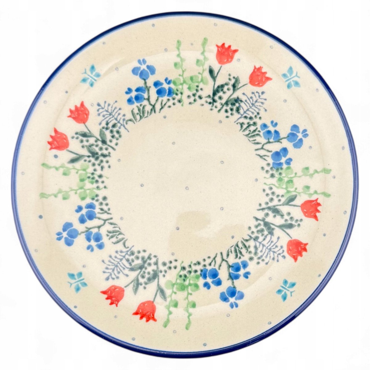 Bolesławiec dessertbord 'Łąka' 15,5 cm - handgemerkt keramiek