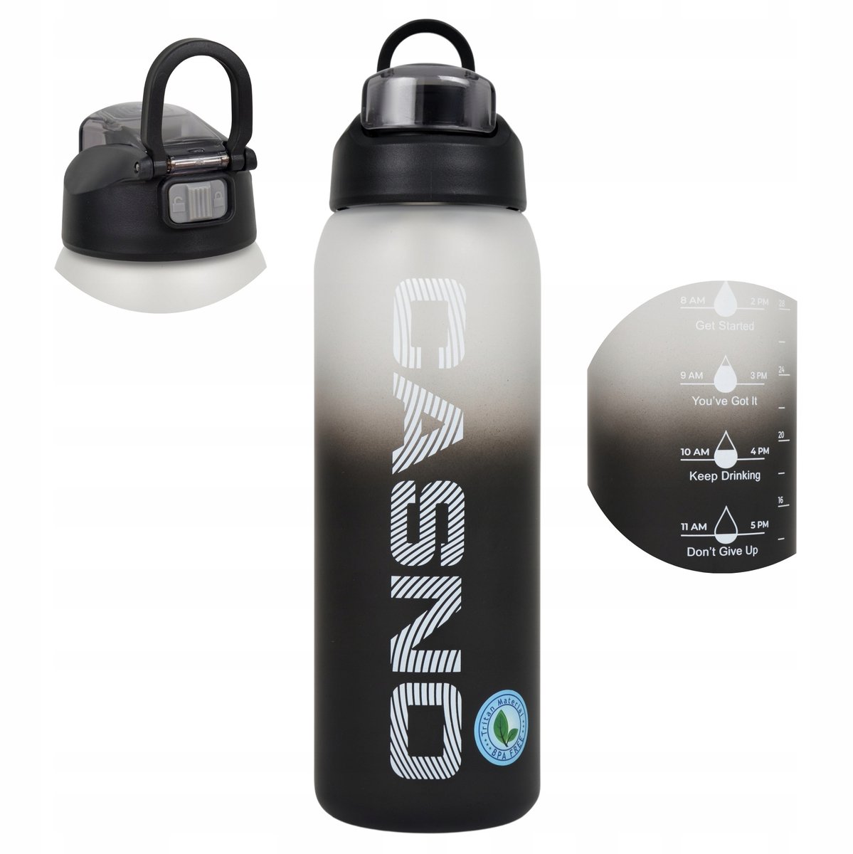 Casno Tritan Waterfles met Motivatie Markering - 1000ml