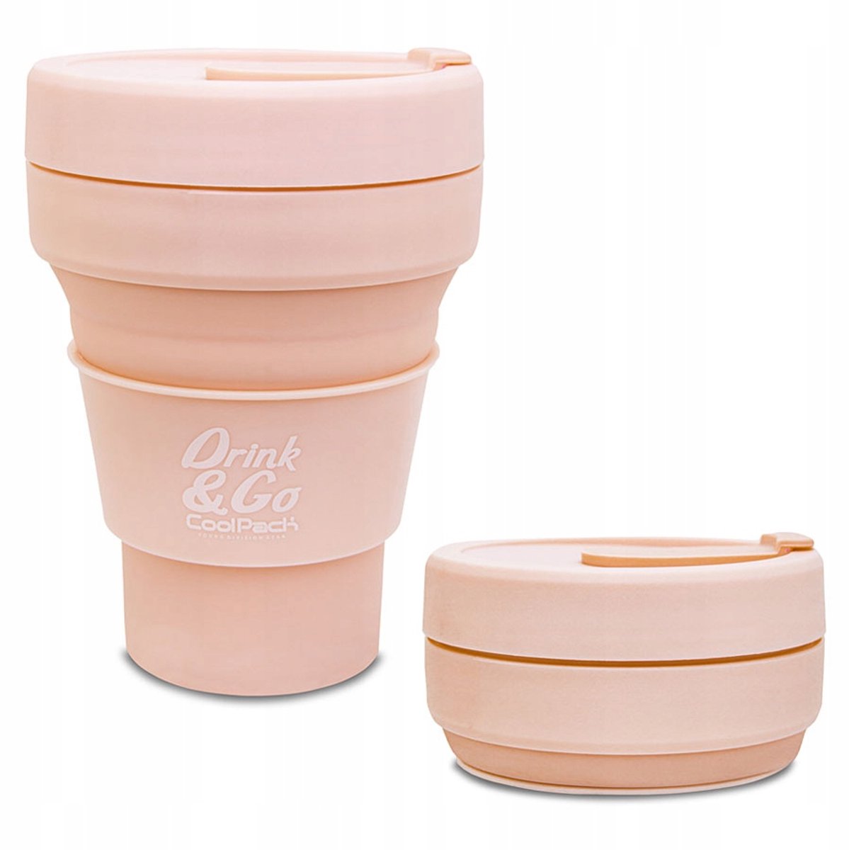 CoolPack Silicon Cup Powder Peach - Opvouwbare Drinkbeker (0,35L)
