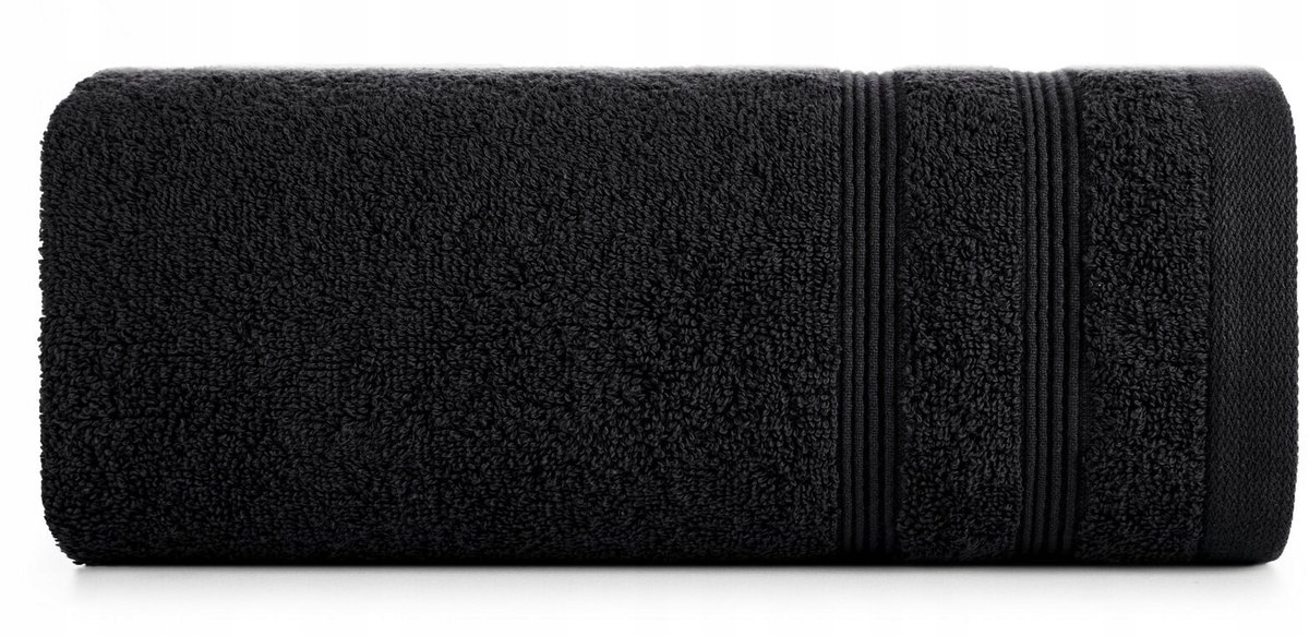 Luxe Katoenen Badhanddoek Aline 70x140 cm Zwart