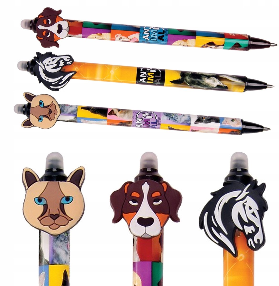 Cresco Animals Uitwisbare Pen - Blauw, 0.5mm - Leuk Kattenmotief