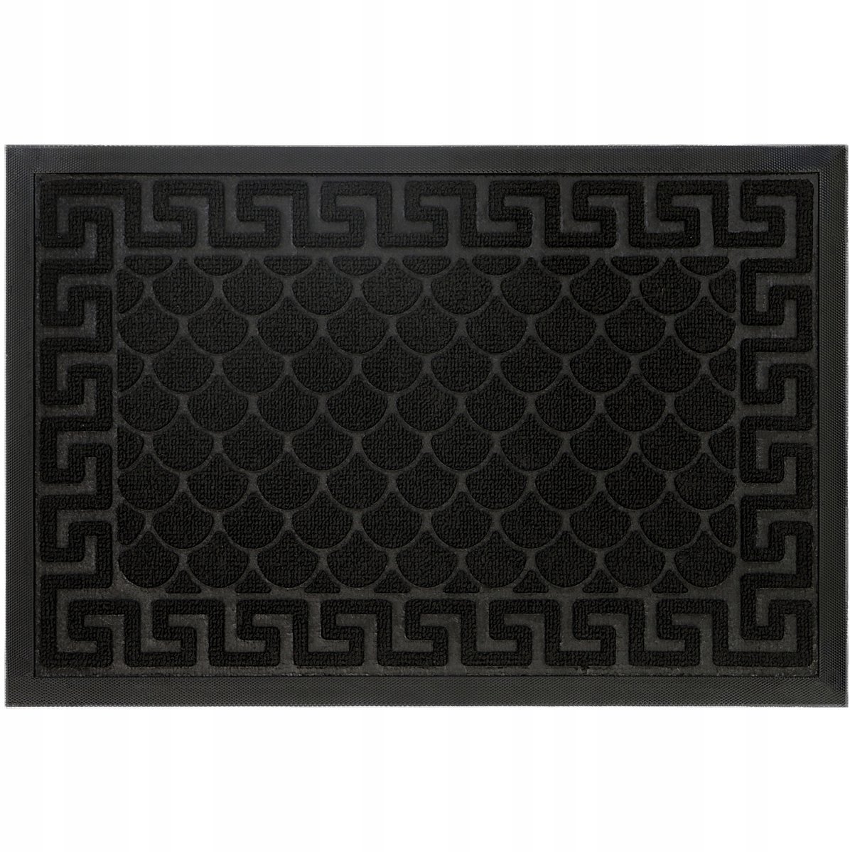Merkloos Deurmat Buiten 45x75 cm - Rubberen Deurmat met 3D-structuur