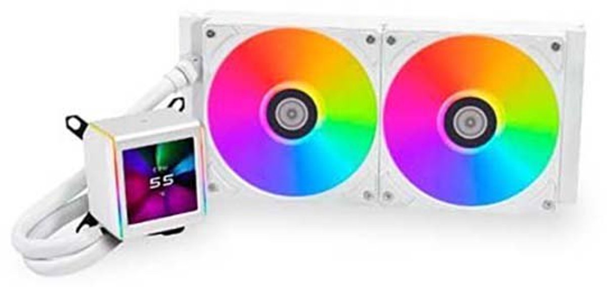 Lian Li GALAHAD II LCD 280 AIO White - Vloeistof-koelsysteem processor - Afmeting radiator: 280 mm
