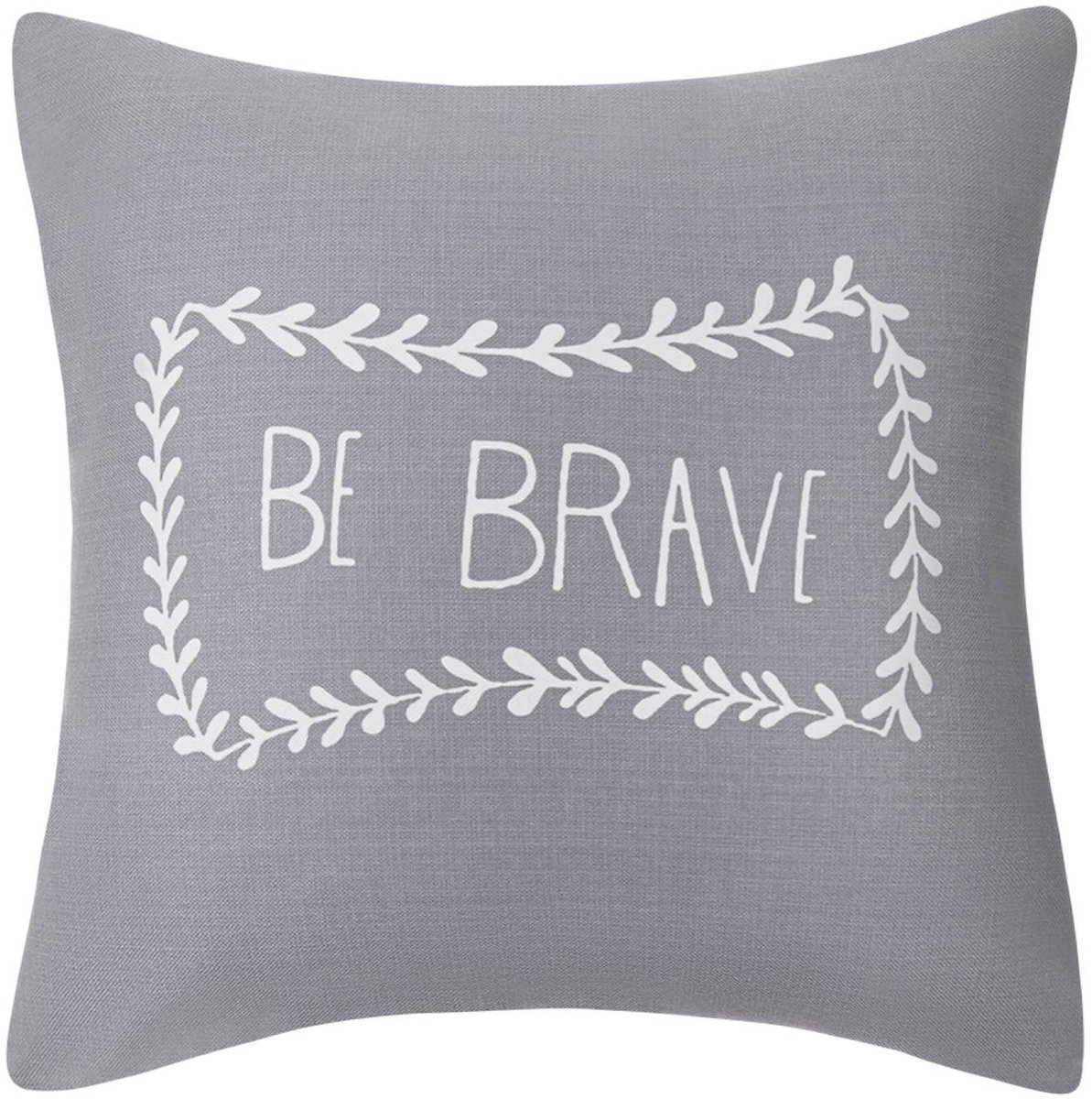 Decoratieve Kussenhoes 45x45 cm - BE BRAVE - Zacht Microvezel