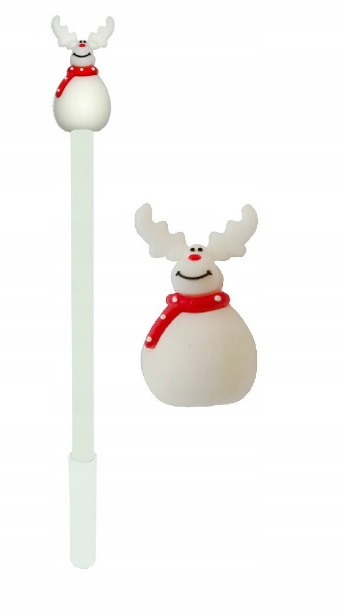 Kerst Pen met Rendier - Blauwe Inkt, 0.7mm