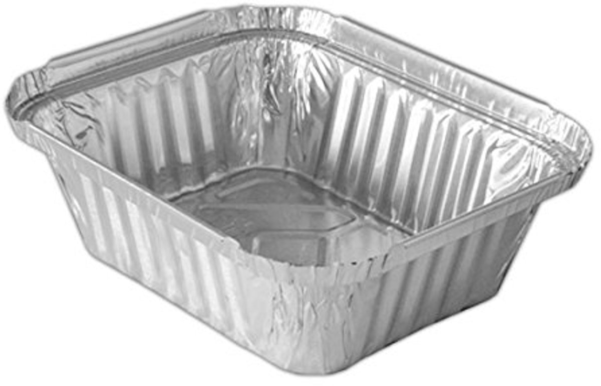 Aluminium schaal met deksel 450 ml - Grill- en ovenschaal - Ideaal voor transport