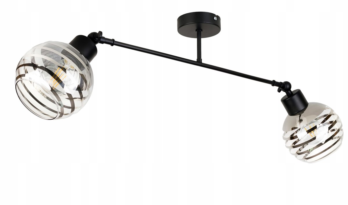 Loft Hanglamp met Glazen Bollen, Verstelbaar, E27 Fitting