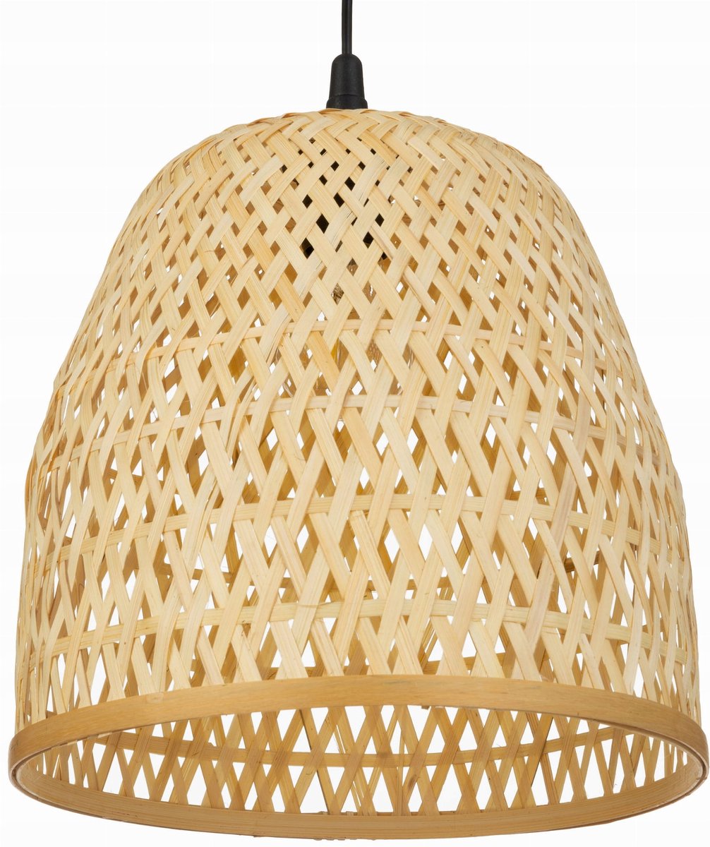 BOHO Bamboe Hanglamp Zwart TH1C - Handgeweven Natuurlijk