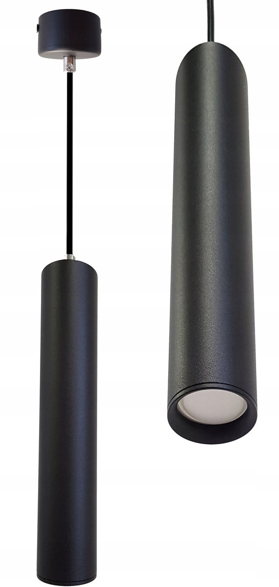 Zwarte Hanglamp Tuba 29cm GU10 - Stijlvolle Verlichting
