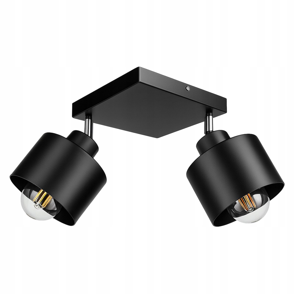 Zwarte Hanglamp Loft LED E27 2x - Verstelbaar