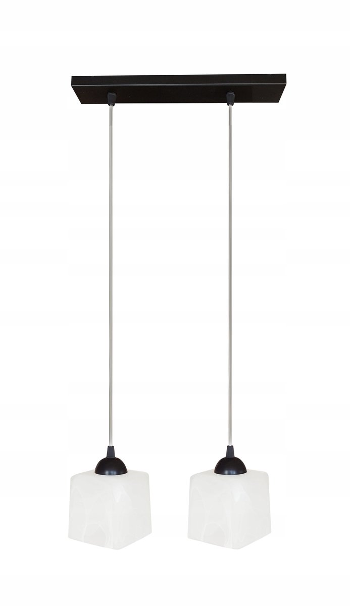 Kwadro Plafond LED Hanglamp Zwart - 2x E27, 90cm Hoog
