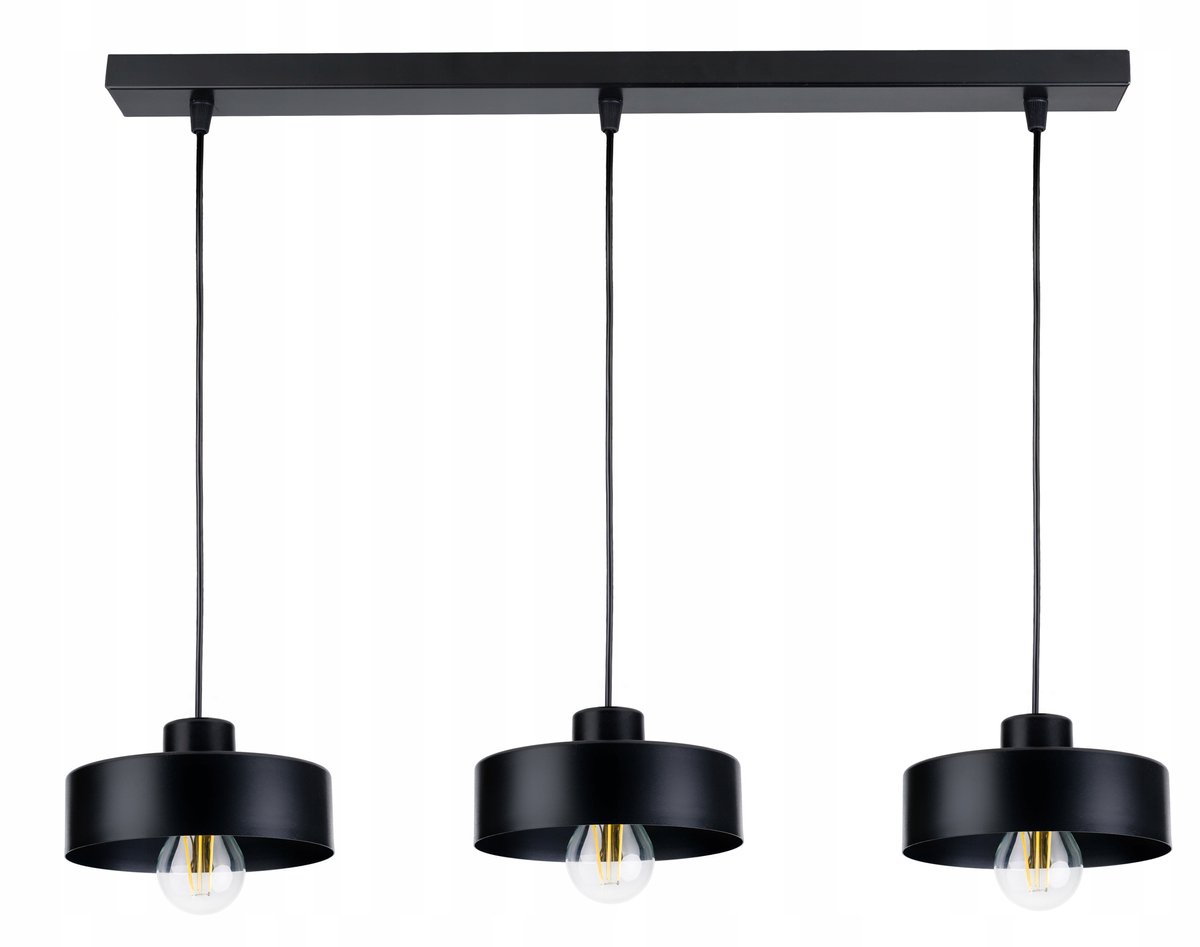 Hanglamp Kubus Zwart E27 3x lichtpunten - Loft Stijl