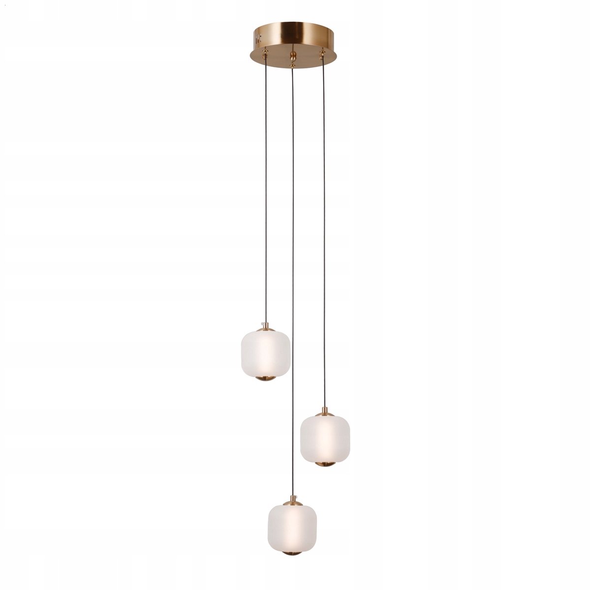 Italux Ganti PND-34362-3-HBR-OPAL: Gouden LED hanglamp met opalglas