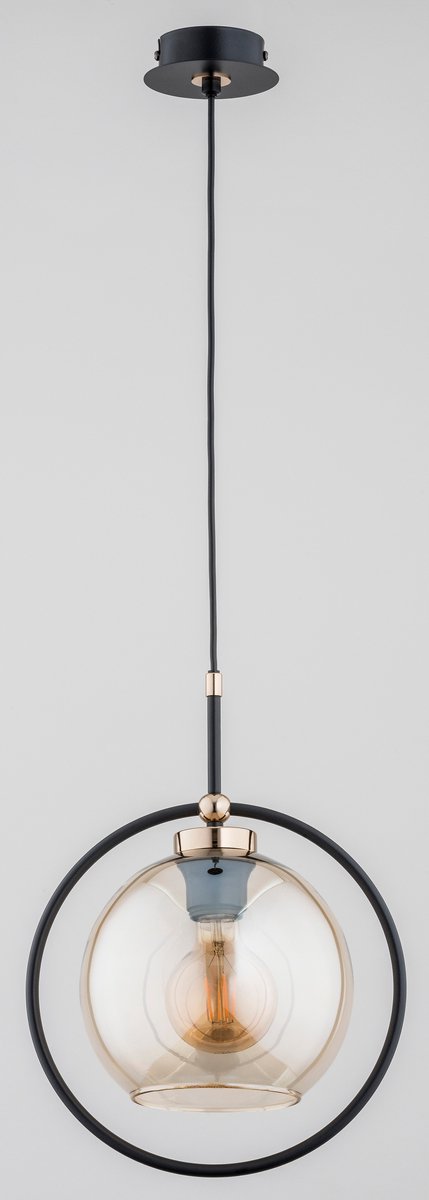 ALFA SELDI 1-lamps hanglamp E27 Zwart/Goud