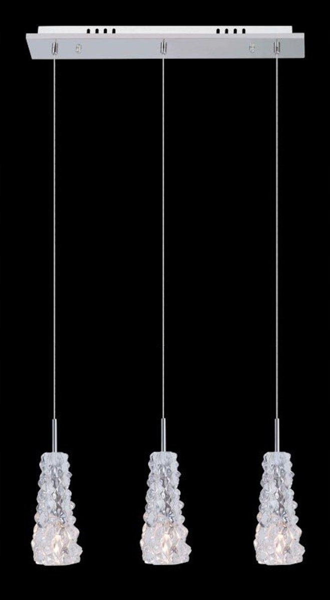 Viviera MDM1603/3 hanglamp - modern design, chroom en glas