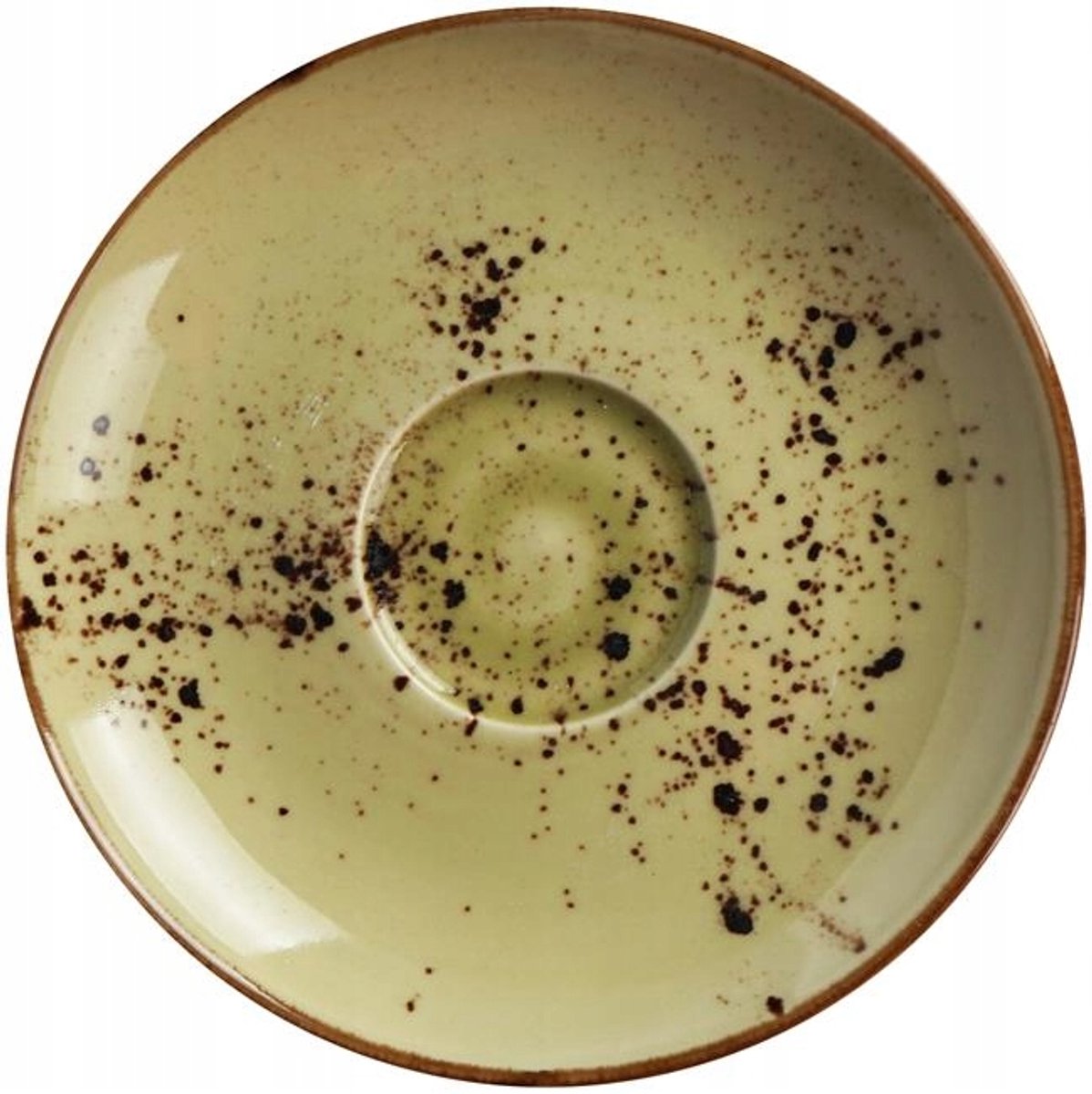 Fine Dine Espresso Schoteltje Ø 115 mm - Porselein - Olijfgroen