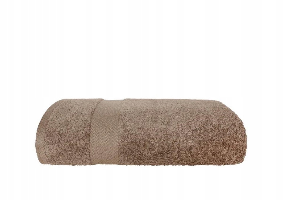 Luxe Katoenen Handdoek Fashion 50x100 cm Beige 550g/m² met Rand