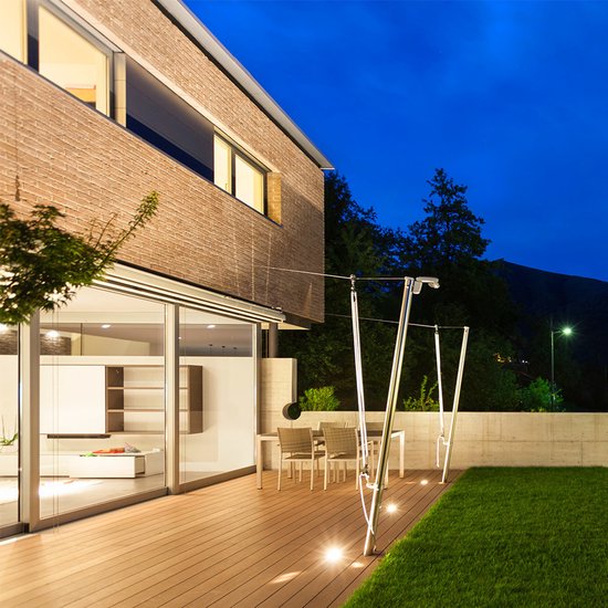 V-TAC Dimbare LED grondspot - Rond - RVS - 4000K neutraal wit - 5 Watt - IP65 straal waterdicht - 2 jaar garantie