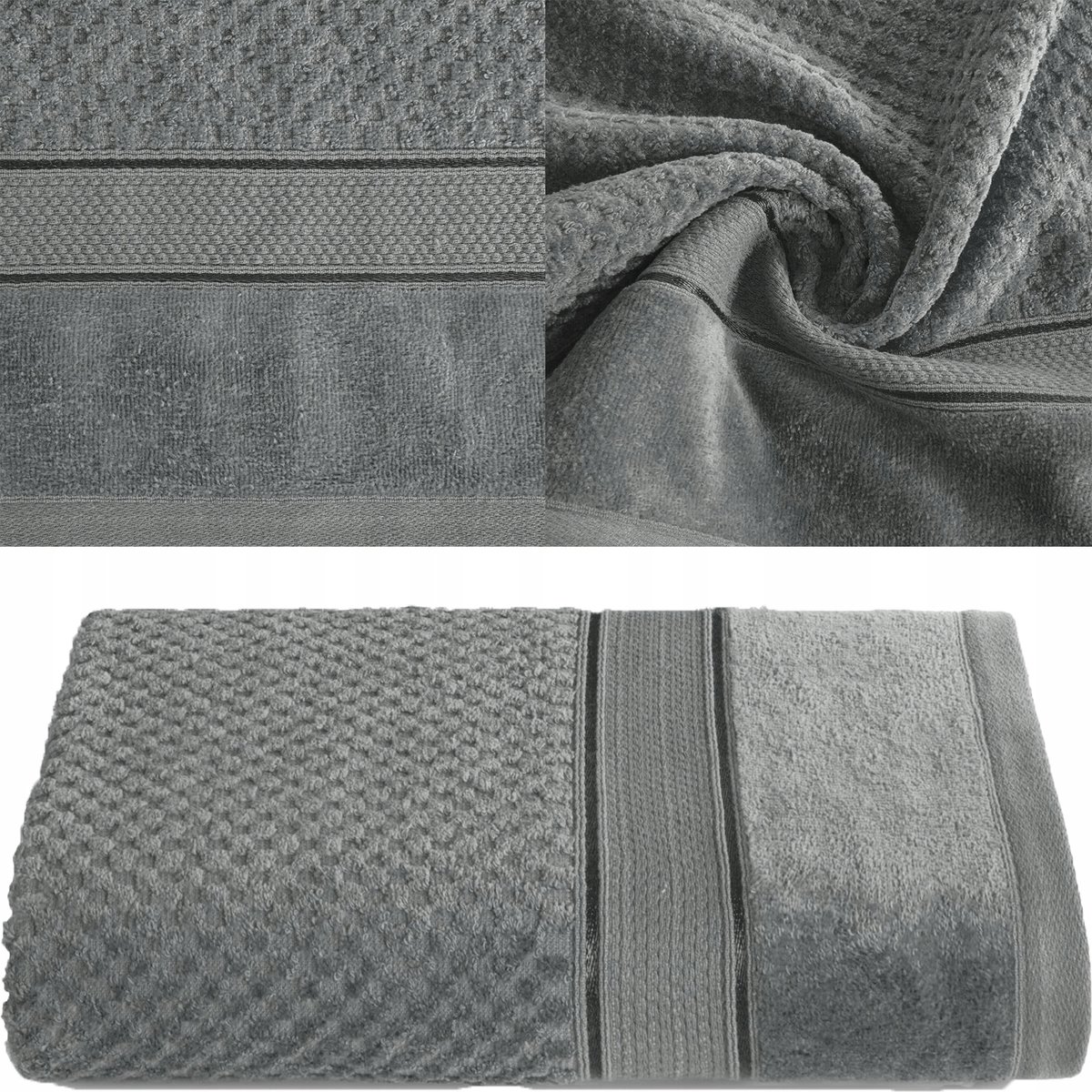 Luxe Katoenen Badhanddoek 70x140 cm - Staalgrijs