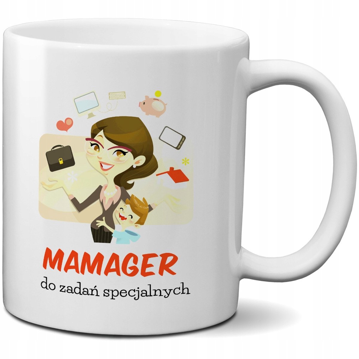 Kop met opdruk 'Mamager Speciale Taken' - Uniek Cadeau voor Mama