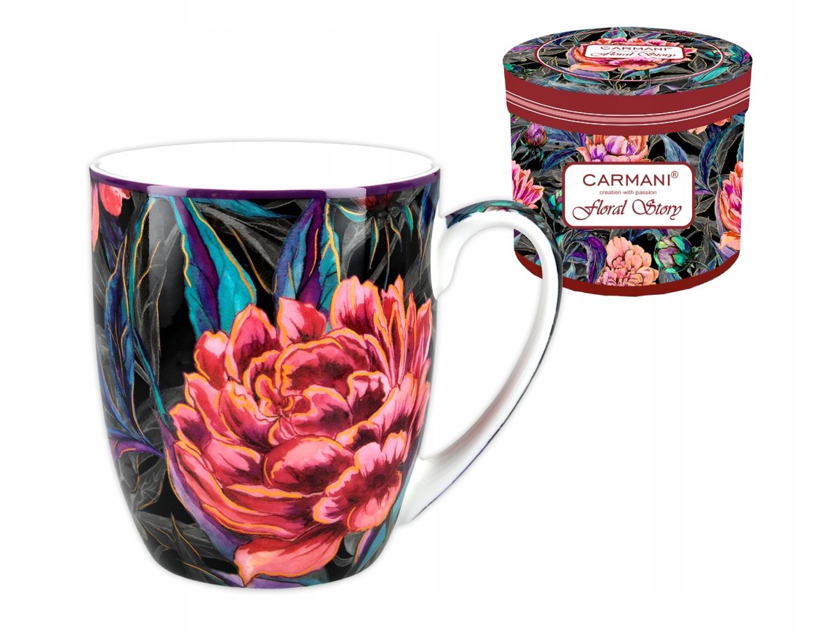 Camani Mok - Floral Story, 380ml, porselein, Bloemendesign