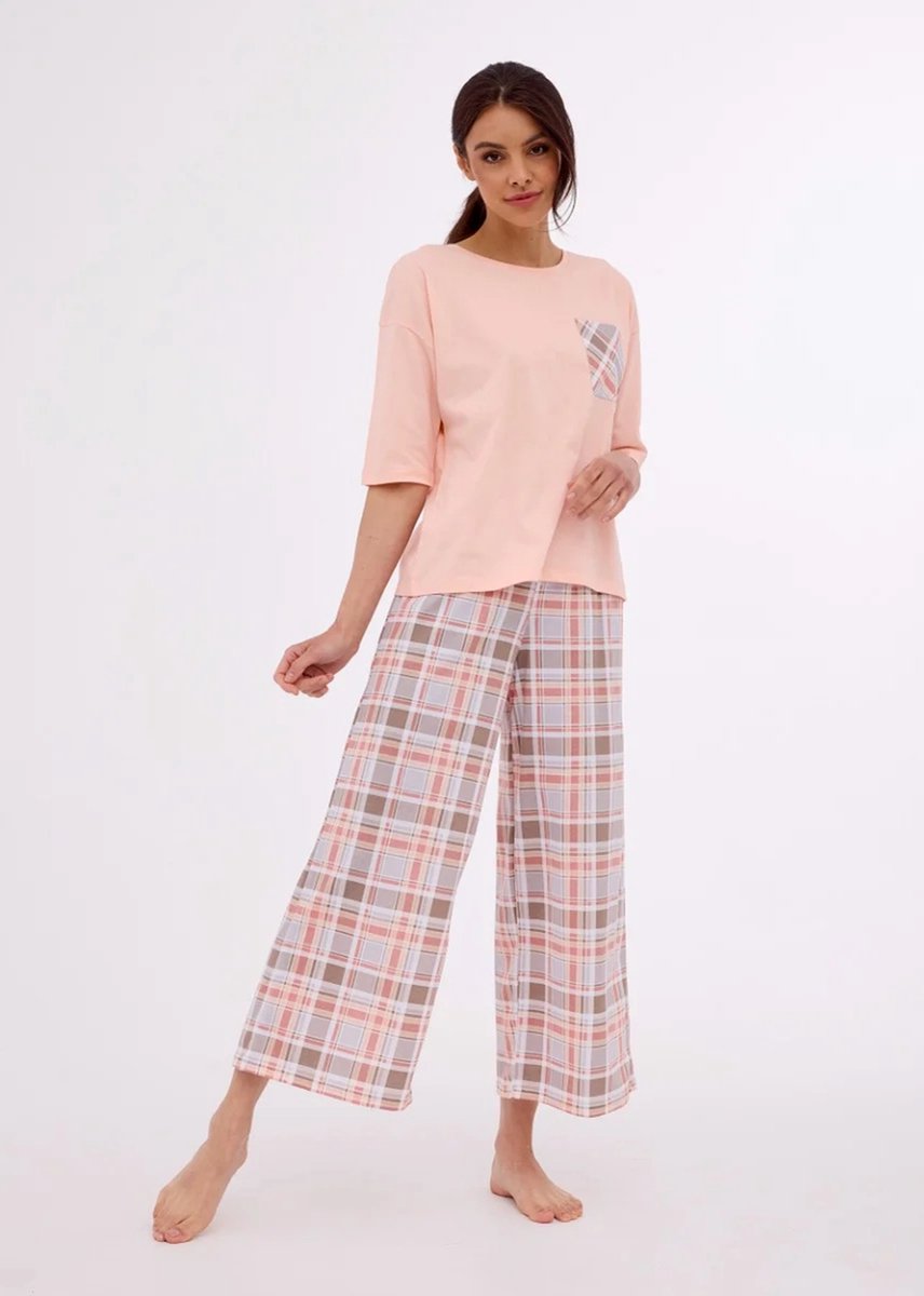 Cornette Katoenen Pyjama Dames Volwassenen Kama 845/386 44 / Roze