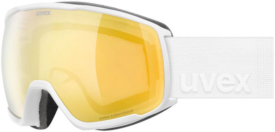 uvex athletic CV - skibril voor dames en heren - contrastverhogend - vergroot en condensvrij gezichtsveld - white matt/rose-orange - one size uvex athletic CV - skibril voor dames en heren - contrastverhogend - vergroot en condensvrij gezichtsveld - white matt/rose-orange - one size