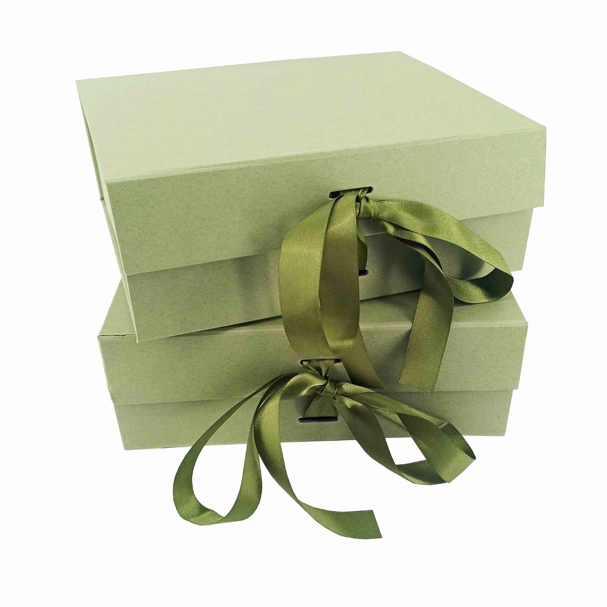 Cadeaudoos - 2 Stuks - Groen - Magneetdoos - Groen Lint - Geschenkdoos met Deksel - Giftbox Leeg