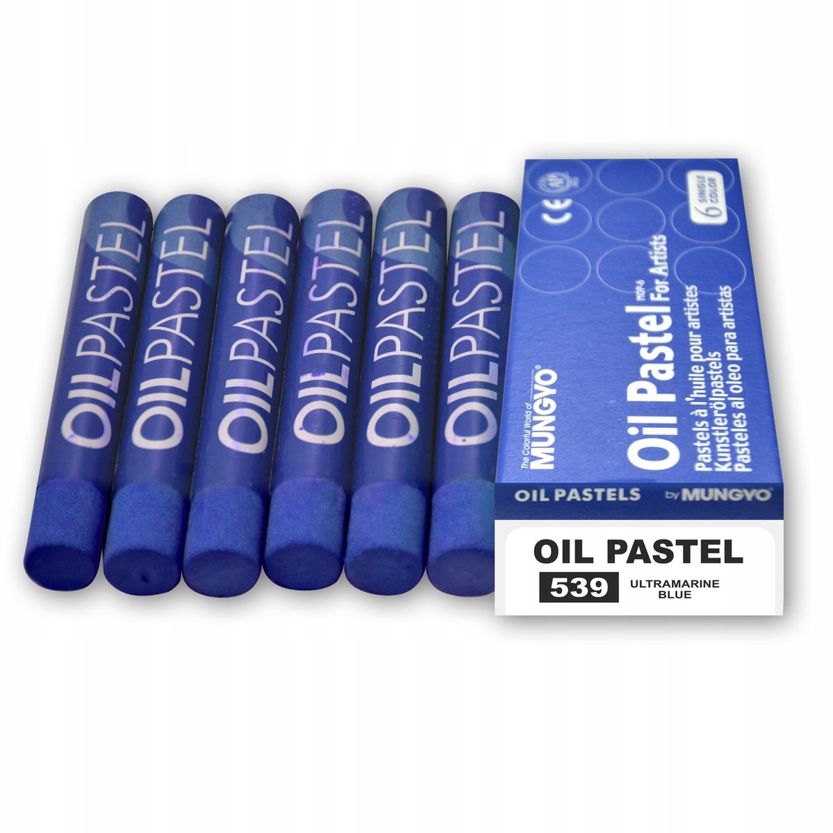 Mungyo Oliepastels Set - 6 Stuks - Ultramarijn Blauw