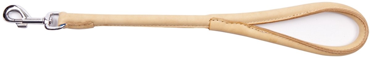 Dingo Soft Lederen Ronde Hondensnoer 50 cm Natuurlijk
