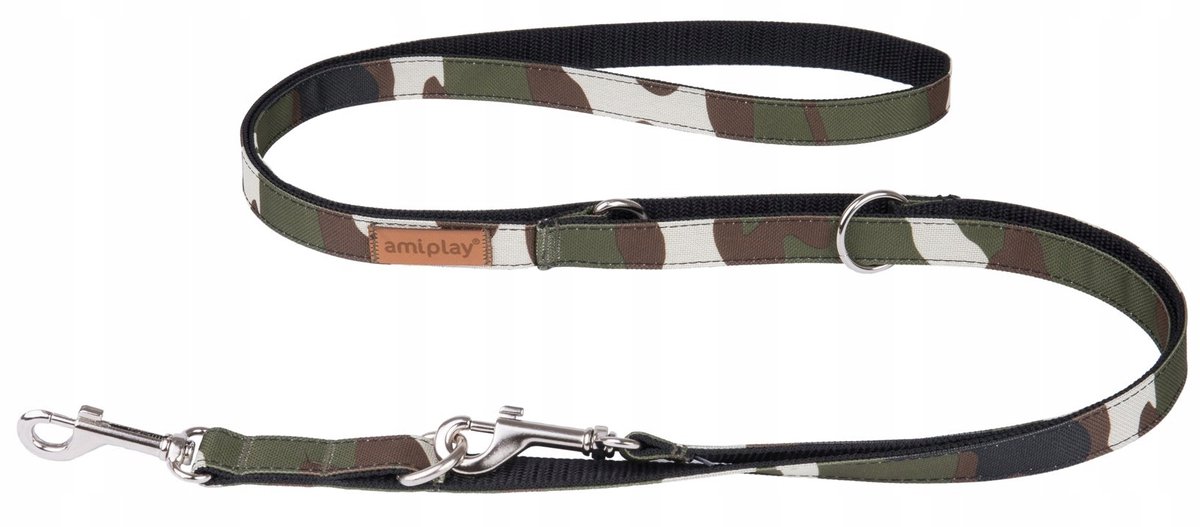 Amiplay Verstelbare Hondensnoer 6-in-1 Adventure Camo M