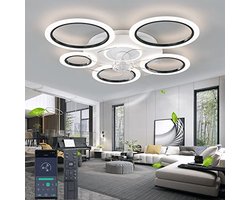 Stille Plafondventilator met Verlichting en Afstandsbediening - 90 cm - Dimbaar - Perfect voor Woonkamer en Slaapkamer