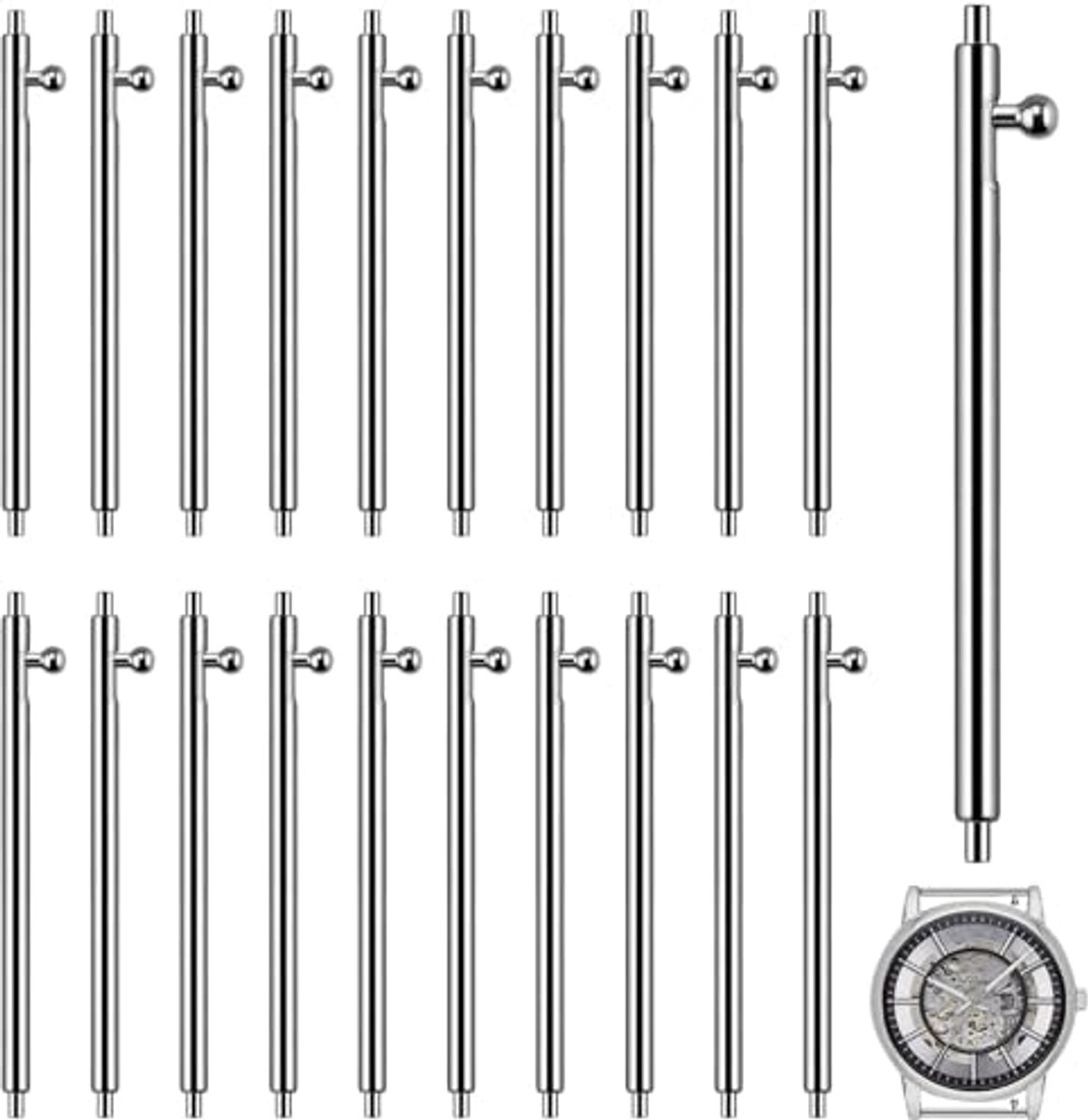 Snelwissel veerpennetjes roestvrij staal voor horloges - veerpennenset