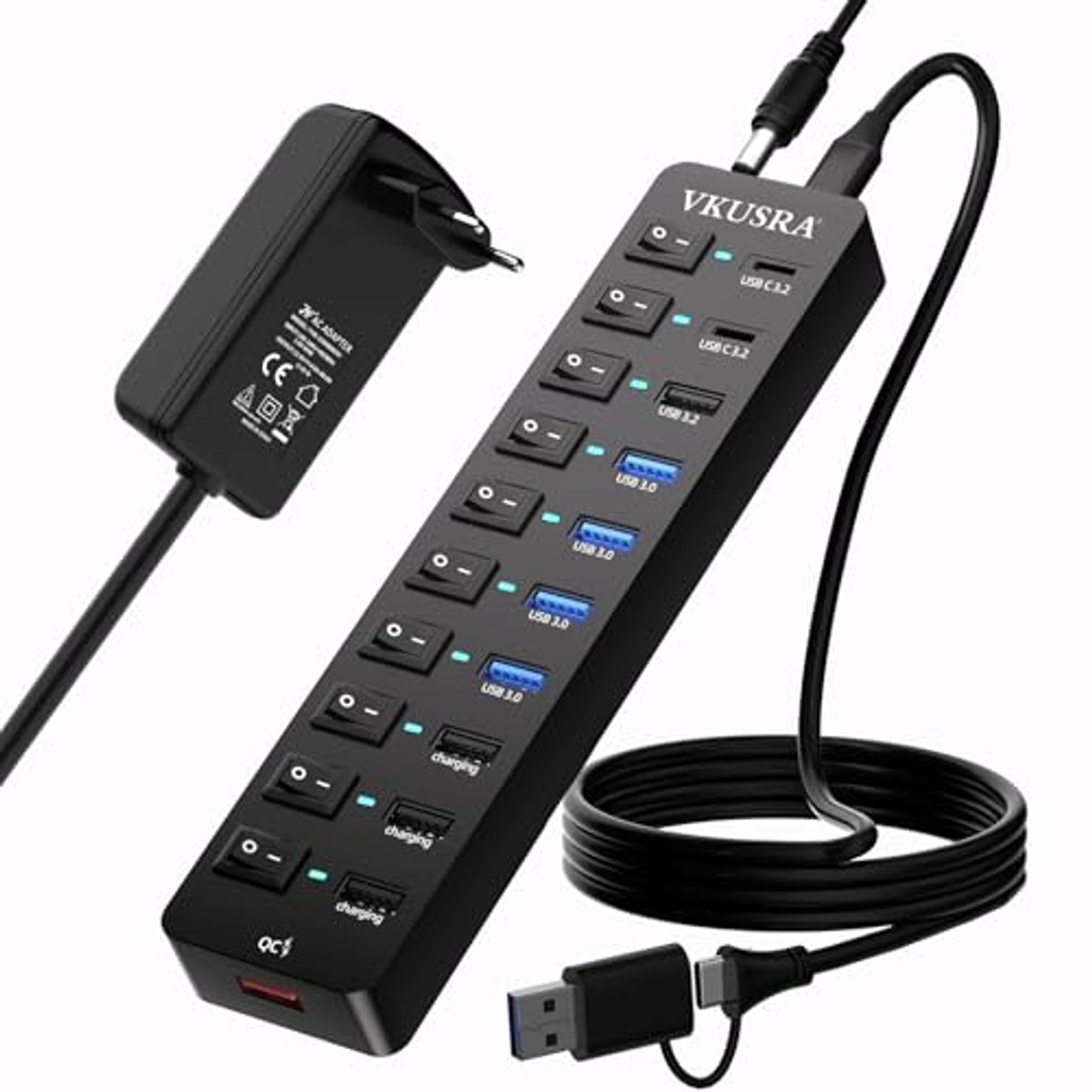 Image of 11-Poorts USB-C Hub Met Voeding - Snelle Gegevensoverdracht en Snellaadmogelijkheden