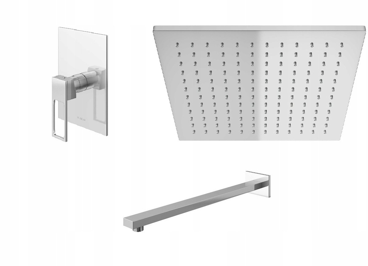 KOHLMAN Nexen Doucheset Inbouw 35x35cm Chroom QW220UQ35