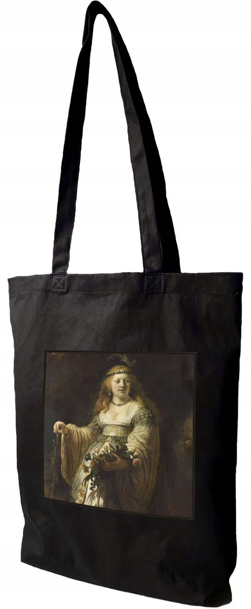 Rembrandt 'Dame bij Nacht' Shopper Tas - Canvas met Opdruk