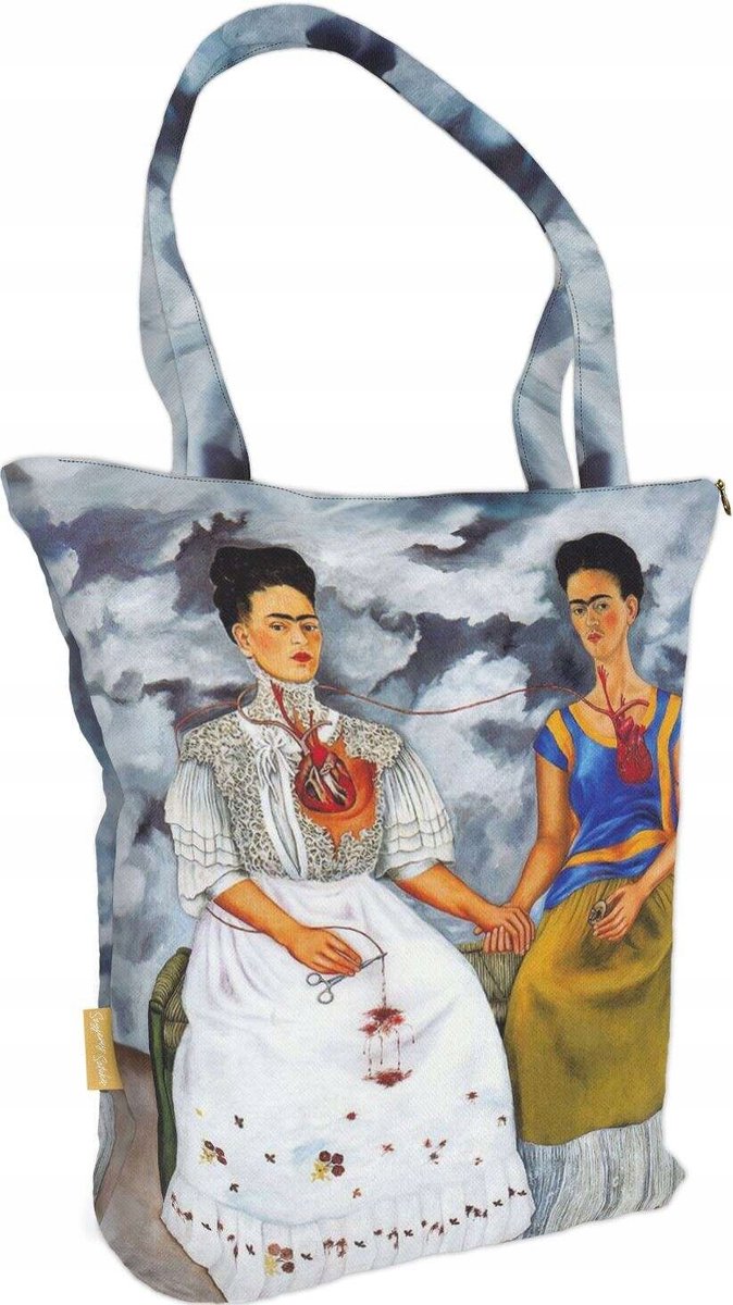 Frida Kahlo Shopper Tas - Unieke Kunstprint, 40x43cm