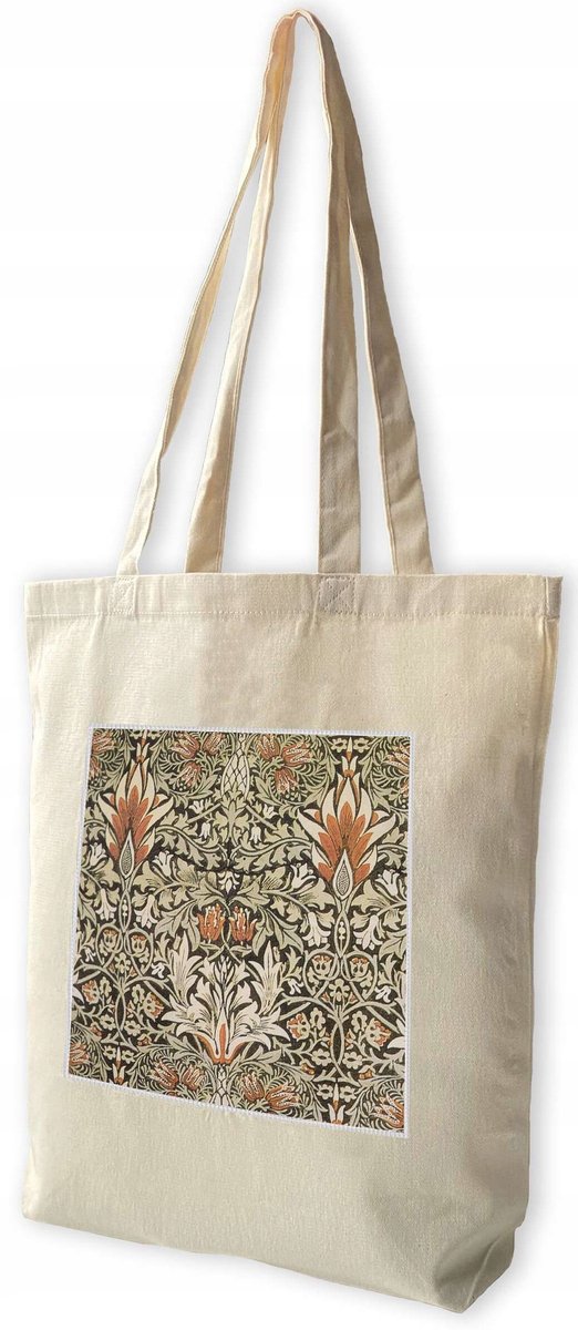 William Morris Slangenkop Shopper Tas - Katoen met Opdruk