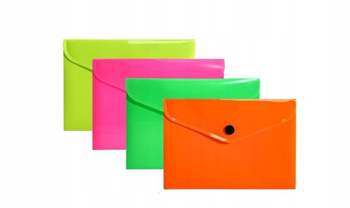 Mapje Envelop A6 PP Neon (10 stuks)