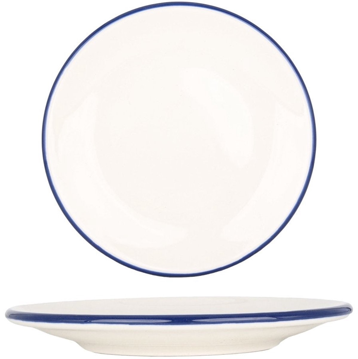 Bonna Dessertbord - Linea Blue - Porselein - 15 cm - set van 6