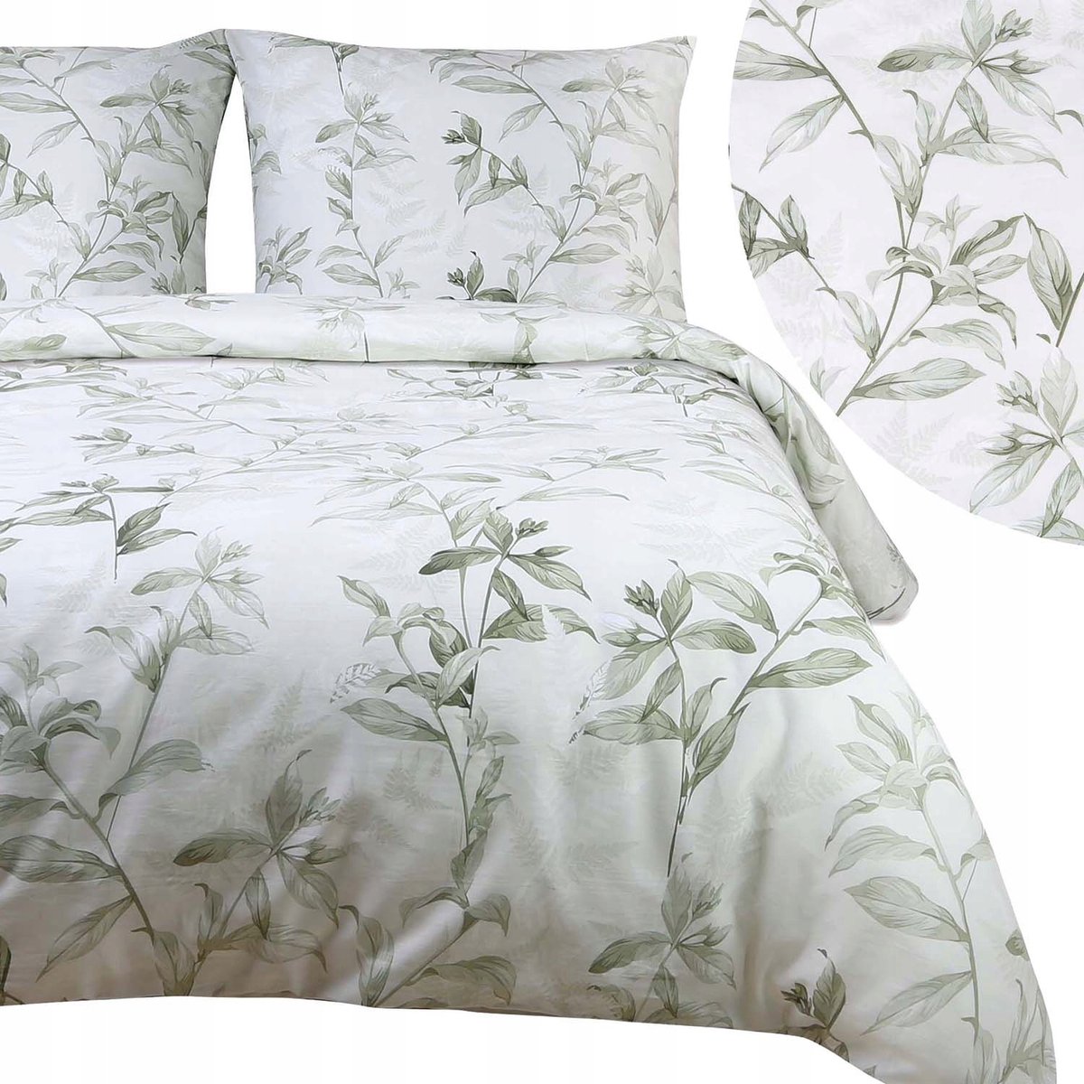 Cottonlove Beddengoed 160x200cm Katoen Groen Bloemen