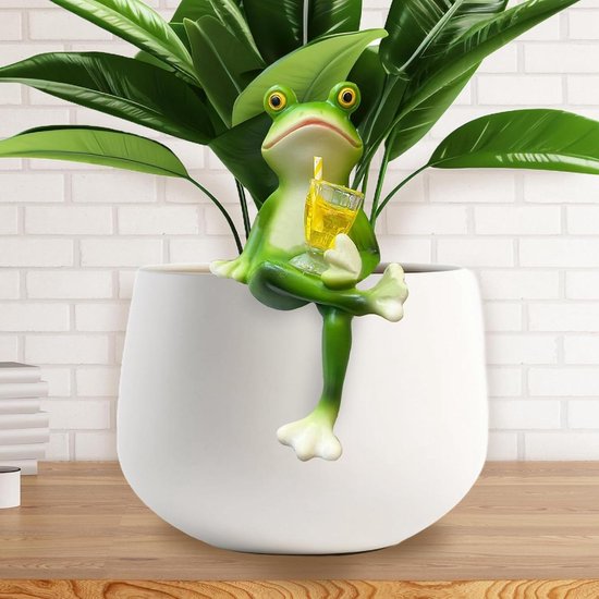 Tongyixin Hangende kikker decoratie van hars met wijnglas
