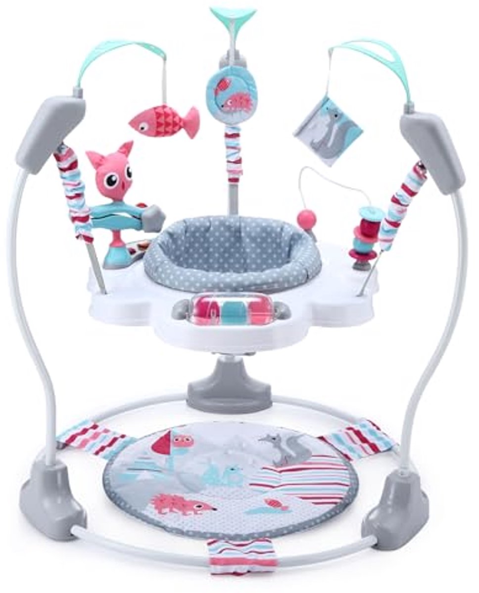 Image of 360° draaibare babywipstoel met muziekspeelgoed en verstelbare hoogtes