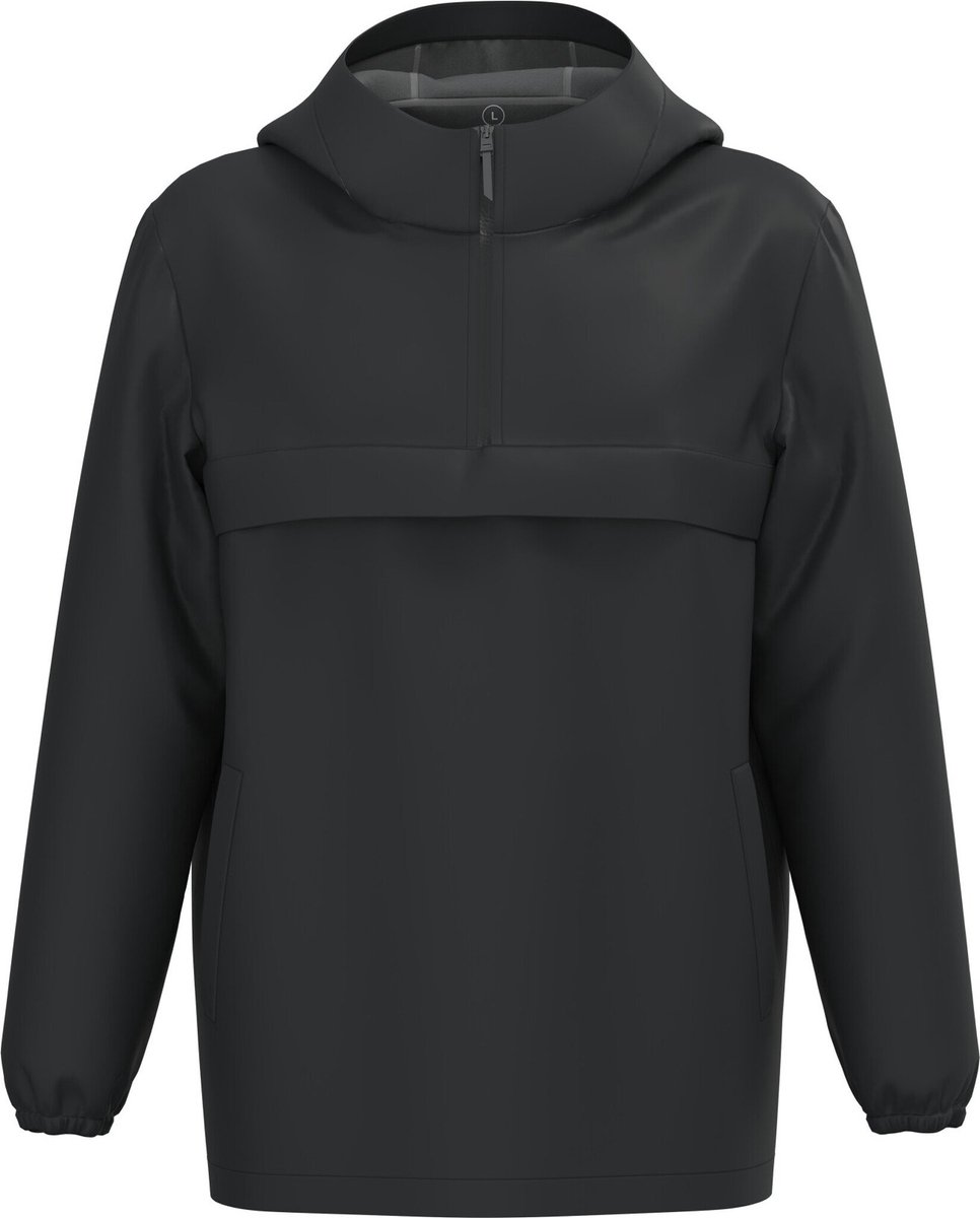 Native Spirit Ecologische waterdichte uniseks windbreaker met kwartrits NS616 - Black - XL