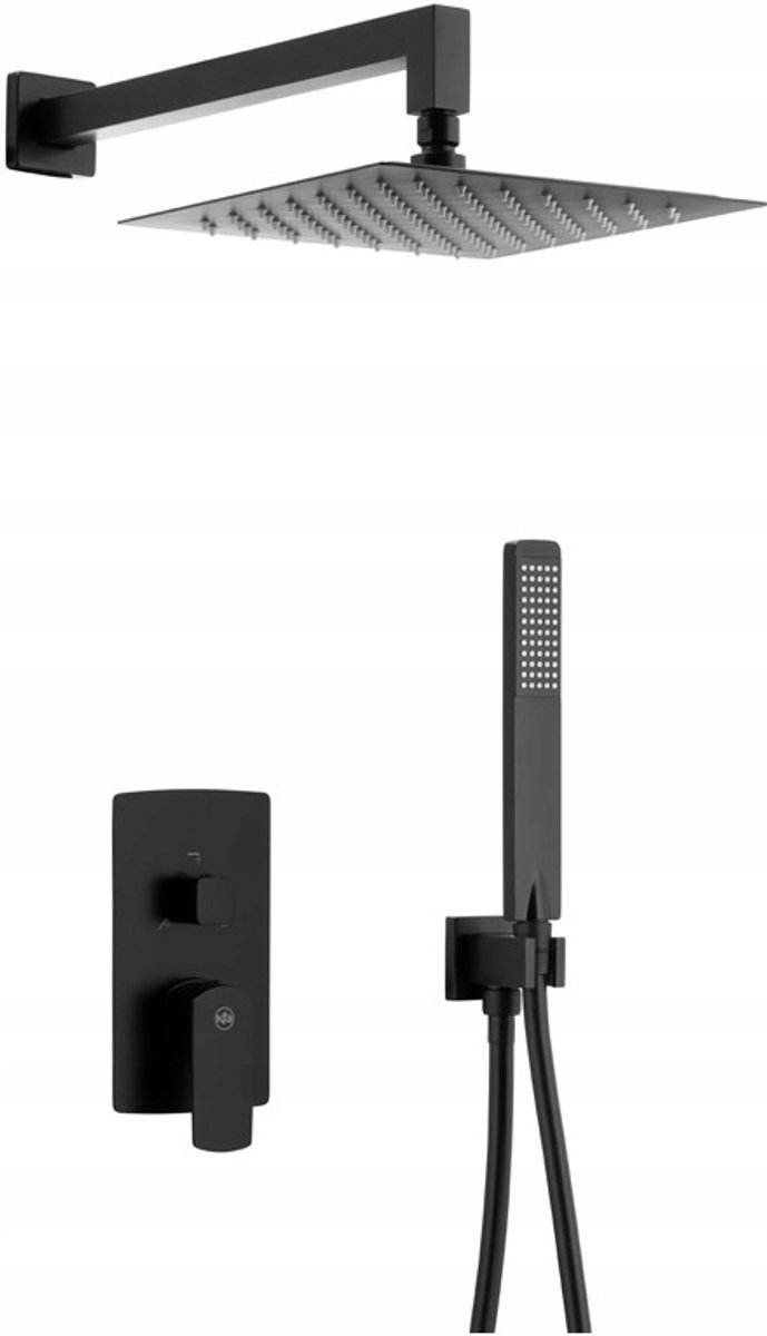 KFA Mokait Black Inbouw Doucheset met 3 Functies