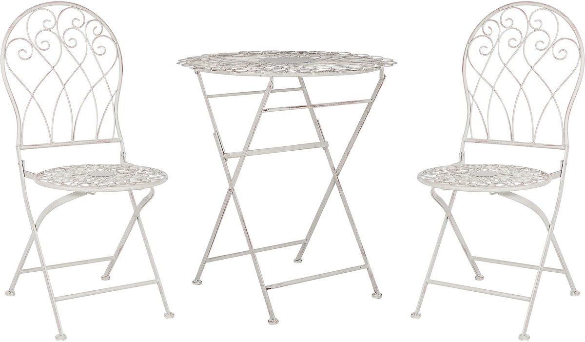 Beliani STIFFE - Bistroset-Wit-IJzer