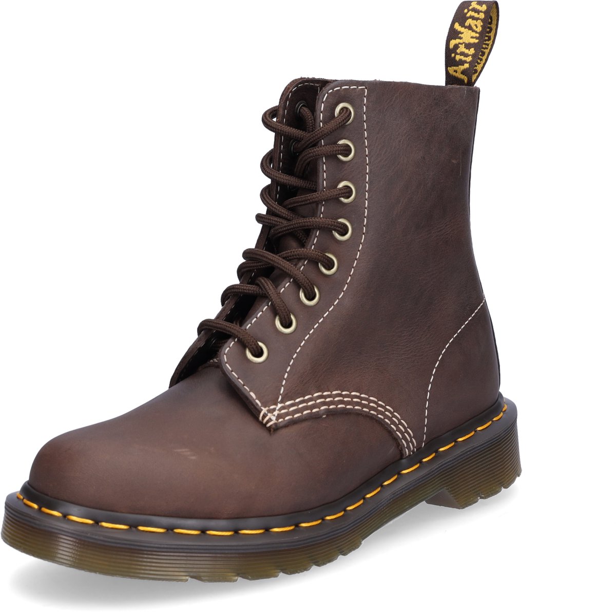 Dr. Martens dames veterlaars donkerbruin